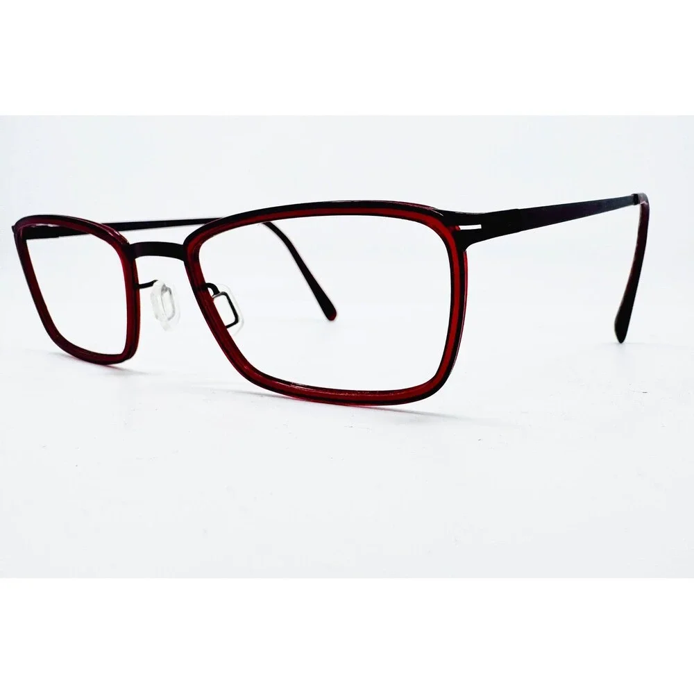 Aspex Eyeglasses Womens Burgundy Full Rim Rectangular Frames 52-16-135
